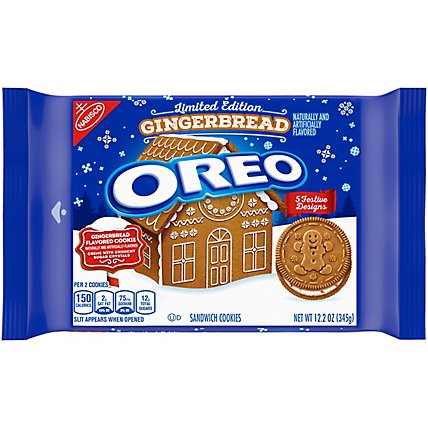 OREO Sandwich Cookies Holiday Gingerbread - 12.2 Oz - Image 2