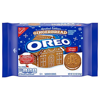 OREO Sandwich Cookies Holiday Gingerbread - 12.2 Oz - Image 1