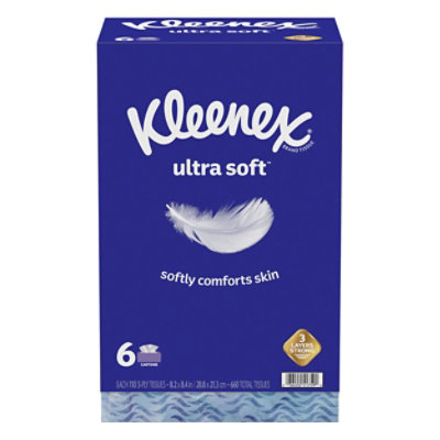 Kleenex Ultra Soft Facial Tissue Rectangular Box - 6-110 Count - Image 3