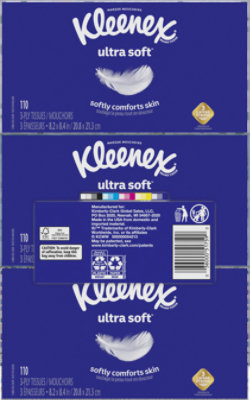 Kleenex Ultra Soft Facial Tissue Rectangular Box - 6-110 Count - Image 4