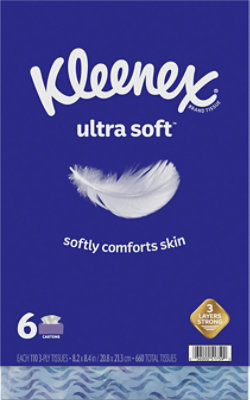 Kleenex Ultra Soft Facial Tissue Rectangular Box - 6-110 Count - Image 2