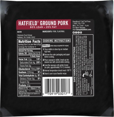 Hatfield Ground Pork Brick - 16 Oz - Image 6