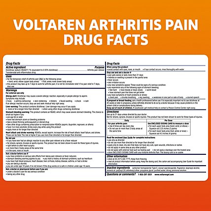 Voltaren Arthritis Pain Topical Gel 1% - 3.5 Oz - Image 4
