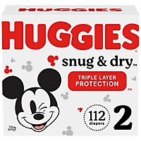 Huggies Snug and Dry Size 2 Baby Diapers - 112 Count - Image 1