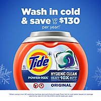 Tide Plus Power PODS Hygienic Clean Laundry Detergent Pacs Original Scent - 48 Count - Image 2