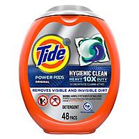 Tide Plus Power PODS Hygienic Clean Laundry Detergent Pacs Original Scent - 48 Count - Image 1