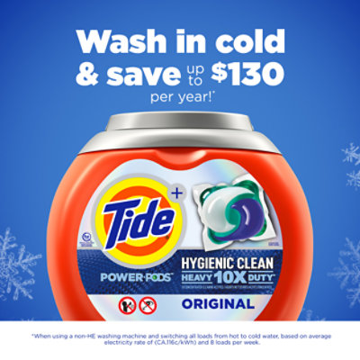 Tide Plus Power PODS Hygienic Clean Laundry Detergent Pacs Original Scent - 48 Count - Image 2