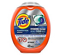 Tide Plus Power PODS Hygienic Clean 10x Heavy Duty Original Laundry Detergent Pacs - 48 Count