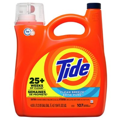 Tide Liquid Laundry Detergent Clean Breeze - 154 Fl. Oz. - Image 3