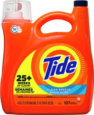 Tide Liquid Laundry Detergent Clean Breeze - 154 Fl. Oz. - Image 2