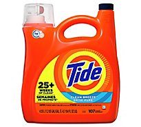 Tide Laundry Detergent Liquid Clean Breeze 107 Loads - 154 Fl. Oz.
