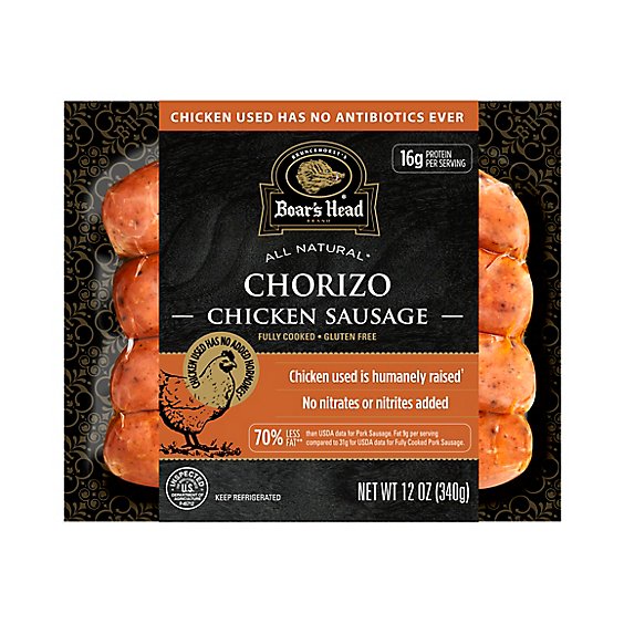 Boars Head Chorizo Chicken Sausage - 12 Oz