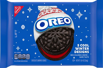 OREO Limited Edition Holiday Red Creme Chocolate Sandwich Cookies - 20 Oz - Image 1