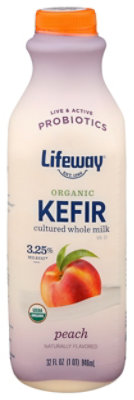 Lifeway Organic Whole Milk Peach Kefir