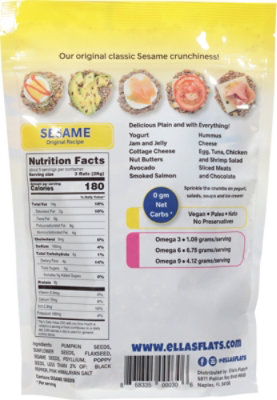 Ellas Flats Crackers Sesame - 6.5 Oz - Image 6