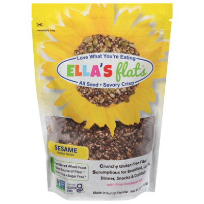 Ellas Flats Crackers Sesame - 6.5 Oz