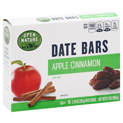 Open Nature Date Bar Apple Cinnamon - 5-1.34 Oz