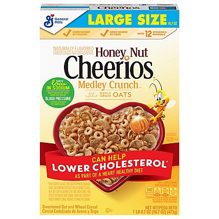 Cheerios Honey Nut Medley Crunch Cereal - 16.7 Oz - Image 1