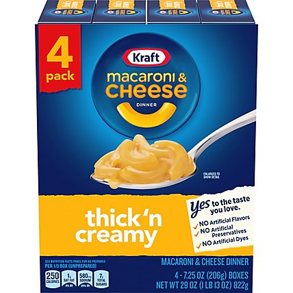 Kraft Thick n Creamy Macaroni & Cheese Dinner Box - 4-7.25 Oz - Image 5