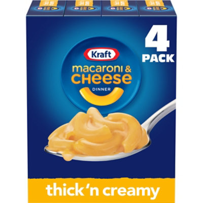 Kraft Thick n Creamy Macaroni & Cheese Dinner Box - 4-7.25 Oz
