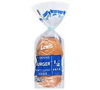 Lewis Bake Shop Hamburger Bun 1/2 Pack  4 Ct - 7.5 Oz