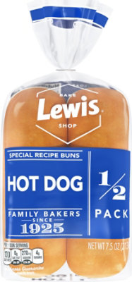 Lewis Bake Shop Hot Dog Bun - 7.5 Oz - Image 1