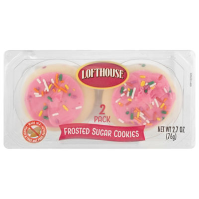 Lofthouse Pink Frosted Sugar Cookies - 2.7 Oz. - Image 1