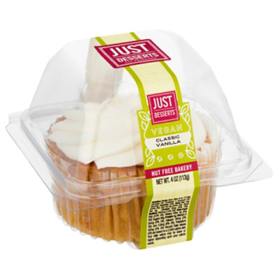 Just Desserts Single Vegan Vanilla Cupcake - 4 Oz. - pavilions