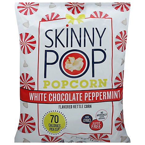 SkinnyPop Popcorn White Chocolate Peppermint - 7.4 Oz