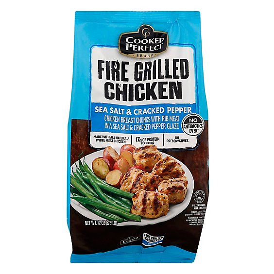 Cooked Perfect Sea Salt & Cracked Pepper Fire Grilled Chicken - 12 Oz.