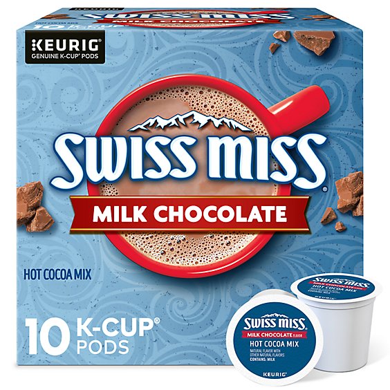 Swiss Miss Milk Chocolate Hot Cocoa Keurig Single Serve K Cup Pods - 10 Count