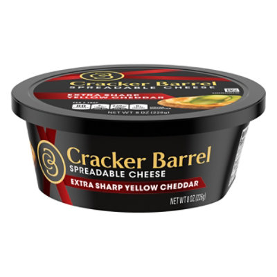 Cracker Barrel Extra Sharp Yellow Cheddar Tub - 8 Oz
