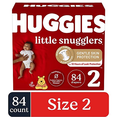 Huggies Little Snugglers Size 2 Baby Diapers - 84 Count