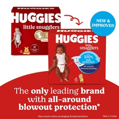 Huggies Little Snugglers Baby Diapers, Size Newborn (up to 10 lbs) - 84 Count - Image 2