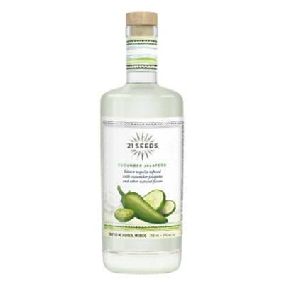 21 Seeds Cucumber Jalapeno Blanco Tequila  - 750 Ml - Image 1