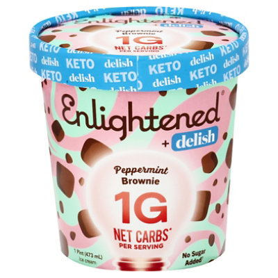 Enlightened Ice Cream Peppermnt Pint - 16 Fl. Oz.