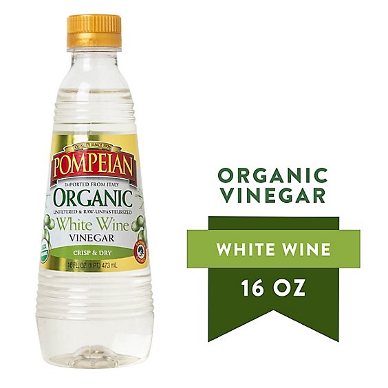 Pompeian Organic White Wine Vinegar - 16 Fl. Oz.