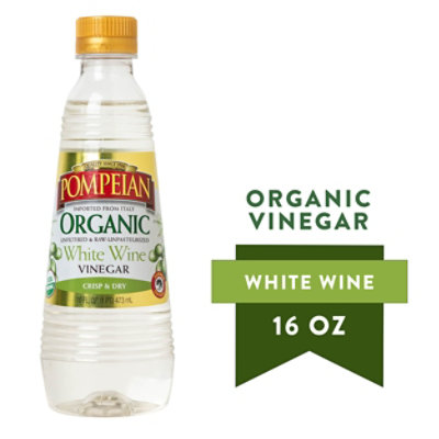 Pompeian Organic White Wine Vinegar - 16 Oz