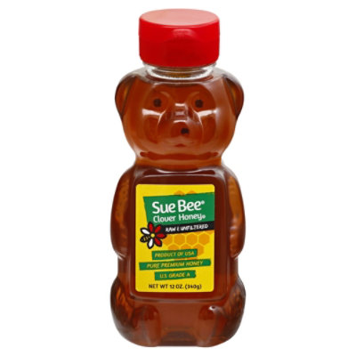 Sue Bee Raw & Unfiltered Honey Bears - 12 Oz