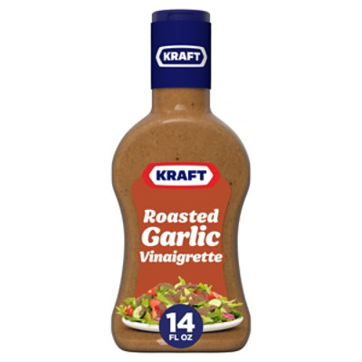 Kraft Roasted Garlic Vinaigrette Salad Dressing Bottle - 14 Fl. Oz. - Image 1