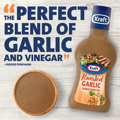 Kraft Roasted Garlic Vinaigrette Salad Dressing Bottle - 14 Fl. Oz. - Image 5