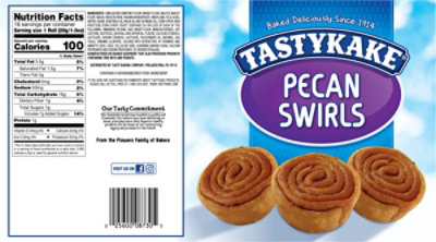 Tastykake Pecan Swirls Cinnamon and Pecan Filled Pastry Rolls Individually Wrapped - 16 Count - Image 6