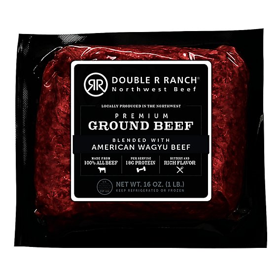 Double R Ranch Wagyu Blend Ground Beef Brick Pack - 16 Oz.