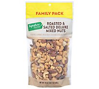 Deluxe Roasted & Salted Mixed Nuts Prepackaged - 19 Oz.