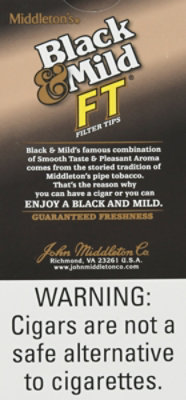 Black & Mild Filtertip Original Prepriced 5for2.99 - 5 Count - Image 4