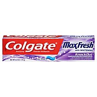 Colgate Max Fresh Knockout Toothpaste with Mini Breath Strips Electric Mint - 6 Oz - Image 3