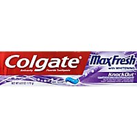 Colgate Max Fresh Knockout Toothpaste with Mini Breath Strips Electric Mint - 6 Oz - Image 2