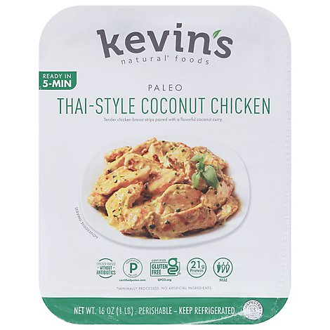 Kevins Natural Foods Thai Style Coconut Chicken - 16 Oz.