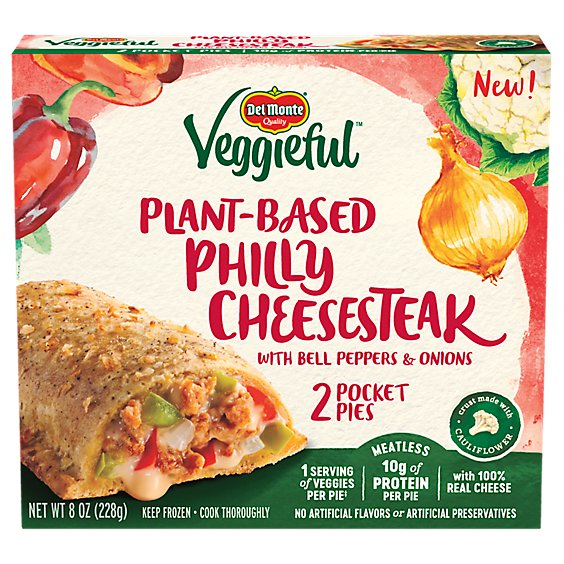 Del Monte Veggieful Plant-Based Philly Cheesesteak Pocket Pies - 8 Oz
