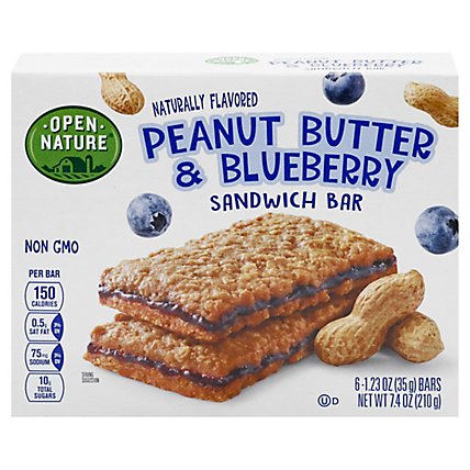 Open Nature Sandwich Bar Peanut Butter Blueberry - 6-1.23 Oz - Image 3